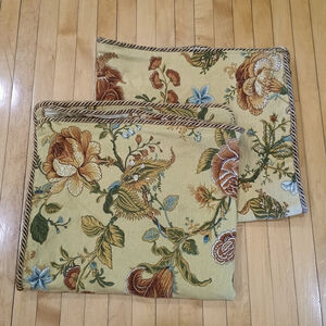 Waverly Set Of Camelot Garden Room Floral Gold Standard Pillow Shams